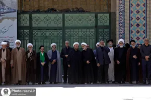 تشییع پیکر همسر آیت الله مرتضوی در حرم مطهر رضوی