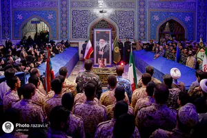بزرگداشت مقام سرباز در حرم مطهر رضوی 