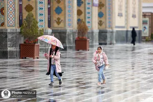 حال و هوای بارانی حرم امام رضا علیه&zwnj;السلام