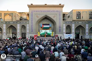 اجتماع همبستگی با جبهه مقاومت فلسطین در حرم مطهر رضوی