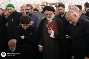 تشییع پیکر مرحوم سید جواد حجازی در حرم مطهر رضوی