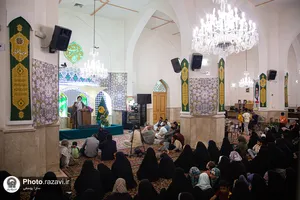 ویژه برنامه شب میلاد پیامبر اکرم (ص) و امام جعفر صادق (ع) با حضور زائران اردوزبان در رواق غدیر