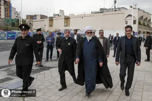 افتتاح پروژه ساماندهی نمای میدان قبله حرم مطهر رضوی-1