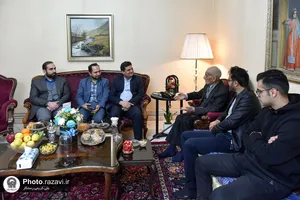 دیدار مدیریت نظارت بر موقوفات آستان قدس رضوی با رضاقلی قهرمان