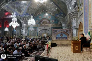 مراسم عزاداری روز شهادت امام جواد علیه السلام در رواق امام خمینی حرم مطهر رضوی