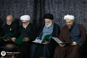 مراسم بزرگداشت چهلمین روز تدفین رهبر شهید انقلاب اسلامی در حرم مطهر رضوی