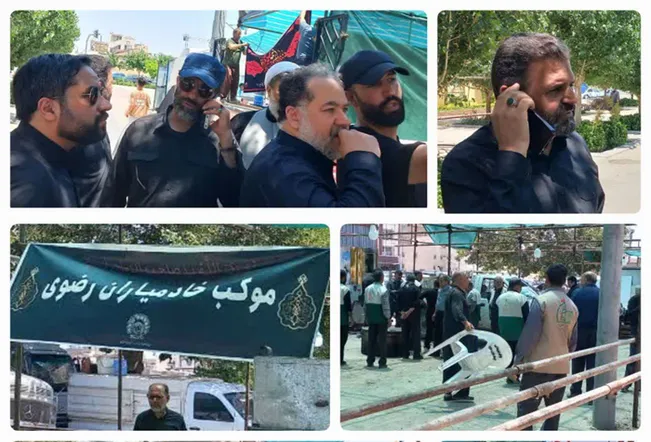 بازدید مدیر مرکز خادم‌یاری از مواکب خدمت به عزاداران رهبر شهید ایران در مشهد