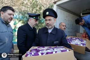 حضور خدام حرم مطهر رضوی در مدرسه شهید عباسپور مشهد