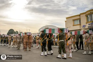 مراسم استقبال از ۱۲ شهید گمنام در مشهد