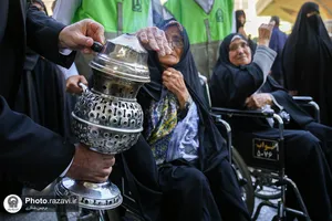 تشرف گروهی زائرین توان&zwnj;یاب به حرم مطهر رضوی