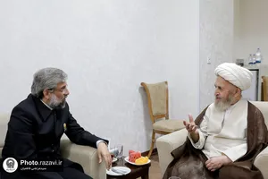 دیدار مدیر عالی حرم مطهر با آیت الله سبحانی