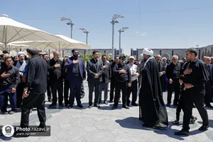 تشییع پیکر حجت&zwnj;الاسلام علی شجاع در حرم مطهر رضوی