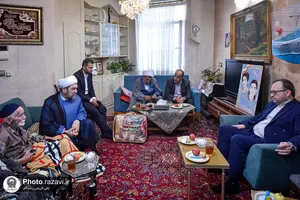 دیدار خادمان بسیجی آستان قدس رضوی با خانواده شهیدان رمارم
