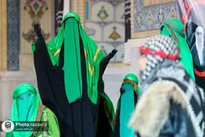 محفل عزاداری اهالی رسانه و فعالان فضای مجازی در حرم مطهر رضوی