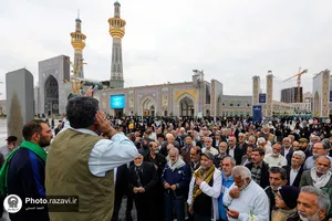 تشرف کاروان پیاده استان البرز به حرم مطهر رضوی