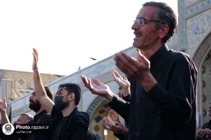 عزاداری خدام در روز شهادت امام رضا علیه السلام