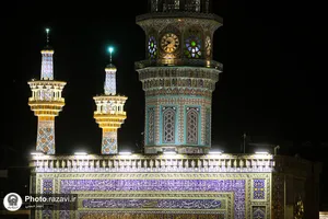 حال و هوای حرم مطهر رضوی در شب میلاد حضرت معصومه سلام الله علیها