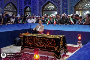 تشرف روحانیون نيروی زمینی سپاه پاسداران انقلاب اسلامی به حرم مطهر رضوی
