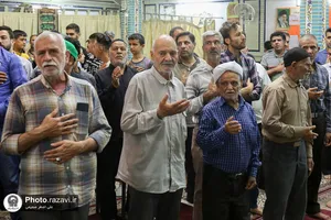 حضور خدام در مراسم عزاداری شهادت امام جواد علیه السلام در مساجد حاشیه شهر