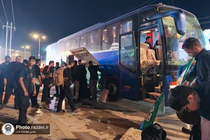 حضور دانش&zwnj;آموزان مدارس امام رضا علیه&zwnj;السلام در راهپیمایی اربعین حسینی