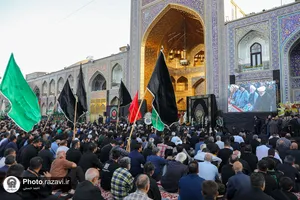 مراسم اذن عزای محرم در حرم مطهر رضوی