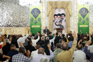مراسم جشن عید غدیر در تالار ولایت حرم مطهر رضوی