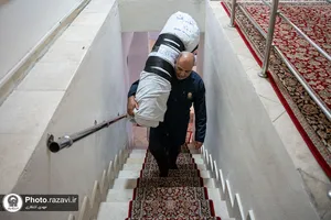کتیبه آرایی اماکن متبرکه رضوی در دهه پایانی ماه صفر