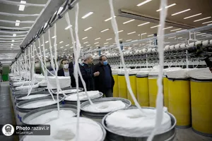بازدید رئیس بنیاد بهره&zwnj;وری موقوفات آستان قدس رضوی از شرکت نخریسی و نساجی خسروی خراسان