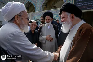تشییع پیکر حجت&zwnj;الاسلام والمسلمین حسین صادقی در حرم مطهر رضوی