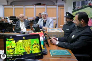 بدرقه کاروان ورزشی پاراآسیایی جمهوری اسلامی ایران در حرم مطهر رضوی
