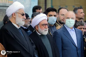 تشییع پیکر حجت الاسلام غلامرضا اسدی در حرم مطهر رضوی