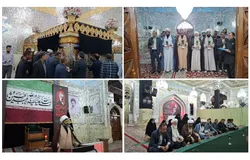 مراسم معنوی «اذن خدمت» در آستان مطهر حضرت حسین بن موسی الکاظم (ع) برگزار شد