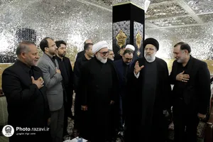 دیدار رئیس جمهور و جمعی از مسئولان کشوری و استانی با تولیت آستان قدس رضوی