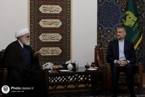 دیدار وزیر امور خارجه با تولیت آستان قدس رضوی