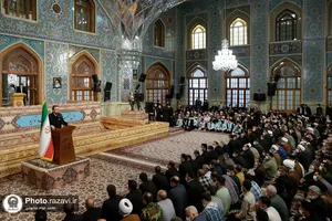 سخنرانی نوروزی رهبر معظم انقلاب در حرم مطهر رضوی