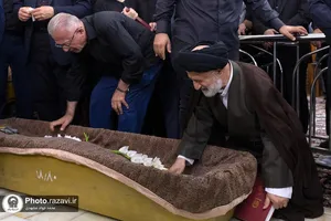 تشییع پیکر مرحوم سید جواد حجازی در حرم مطهر رضوی