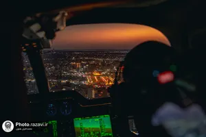 تصاویر هوایی از بین&zwnj;الحرمین در شب اربعین حسینی