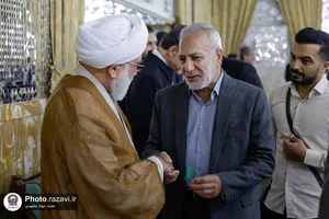مراسم جشن عید ولادت پیامبر اکرم صلی&zwnj;الله&zwnj;و&zwnj;علیه&zwnj;وآله در تالار ولایت حرم مطهر رضوی 