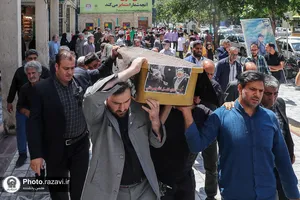 تشییع پیکر فضل&zwnj;الله برهانی در حرم مطهر رضوی