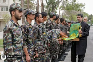 حضور خدام بارگاه منور رضوی در پادگان پدافند هوایی امام رضا علیه السلام