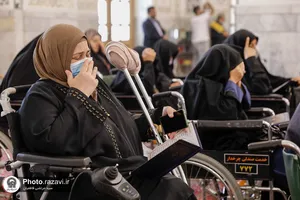 تشرف کاروان معین&zwnj;الضعفا به حرم مطهر رضوی