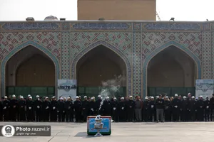 تشییع پیکر شهید شاهد شجاعی&zwnj;پور در حرم مطهر رضوی