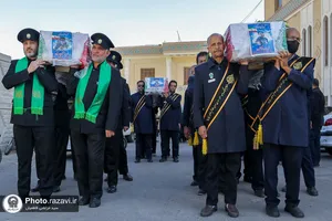 مراسم تشییع پیکر شهدای حادثه تروریستی حرم احمد بن موسی شیراز