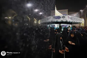 به صرف چای کنار حضرت