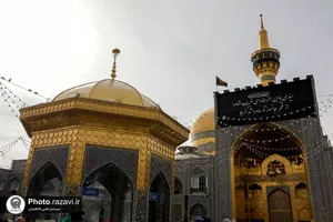 سیاه&zwnj;پوشی حرم مطهر رضوی به مناسبت شهادت امام هادی علیه&zwnj;السلام