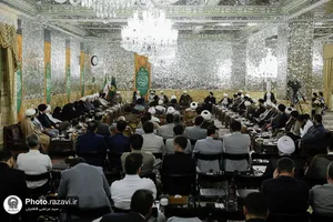 دیدار مهمانان همایش یکصدمین سالگرد بازتأسیس حوزه علمیه قم با تولیت آستان قدس رضوی