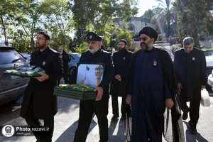 حضور خدام حرم مطهر رضوی در بیمارستان شیخ راغب حرب الجامعی لبنان
