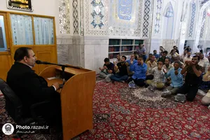 تشرف معلولین آسایشگاه شهید بهشتی به حرم مطهر رضوی