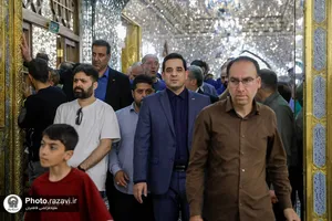 تشرف تیم ملی والیبال به حرم مطهر رضوی