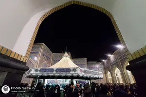 به صرف چای کنار حضرت